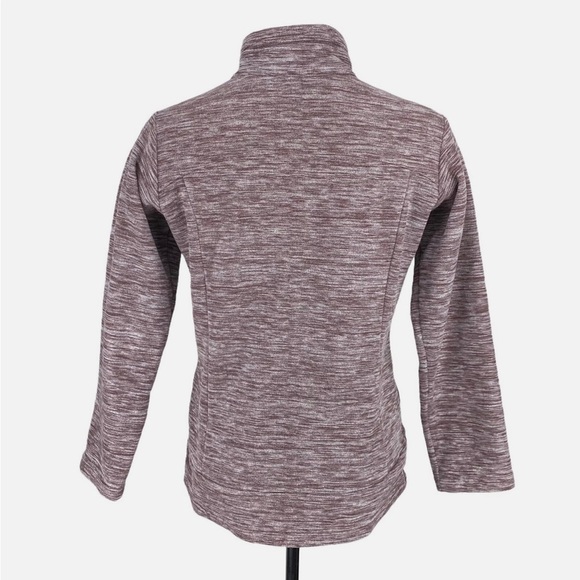 Mountain Hardwear Purple Heathered Print Zip Up Microfleece Sweater LARGE - Picture 2 of 10